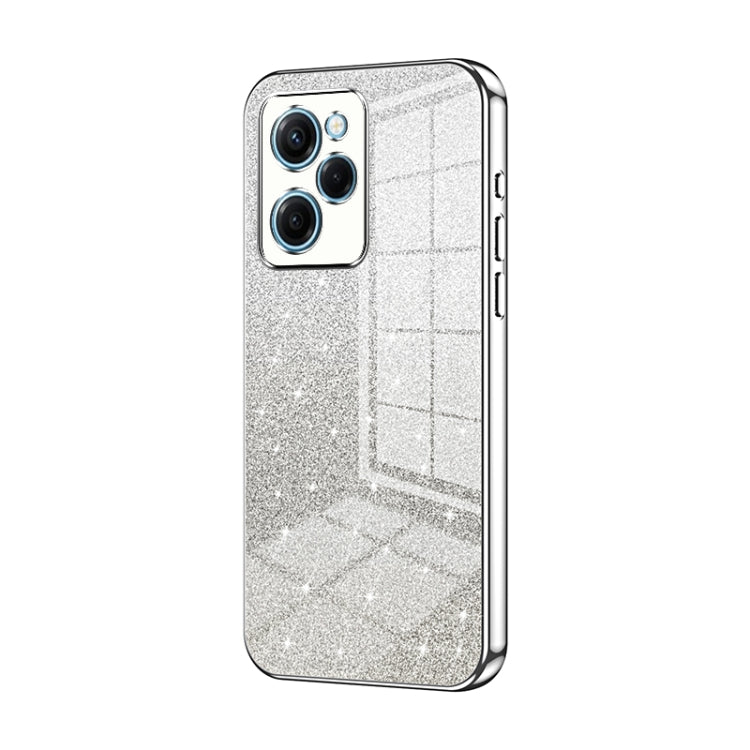 For Xiaomi Redmi Note 12 Pro Speed Gradient Glitter Powder Electroplated Phone Case(Silver) - Xiaomi Cases by PMC Jewellery | Online Shopping South Africa | PMC Jewellery | Buy Now Pay Later Mobicred