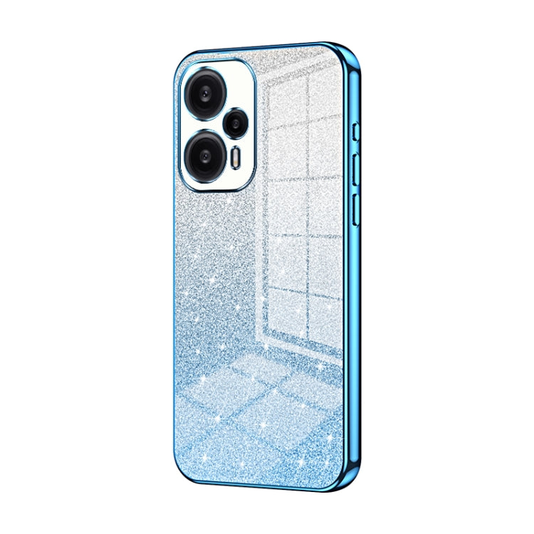 For Xiaomi Redmi Note 12 Turbo/Poco F5 Gradient Glitter Powder Electroplated Phone Case(Blue) - Xiaomi Cases by PMC Jewellery | Online Shopping South Africa | PMC Jewellery | Buy Now Pay Later Mobicred