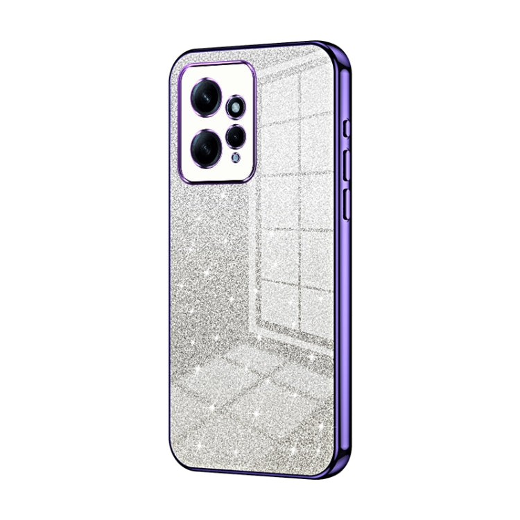 For Xiaomi Redmi Note 12 4G Gradient Glitter Powder Electroplated Phone Case(Purple) - Xiaomi Cases by PMC Jewellery | Online Shopping South Africa | PMC Jewellery | Buy Now Pay Later Mobicred