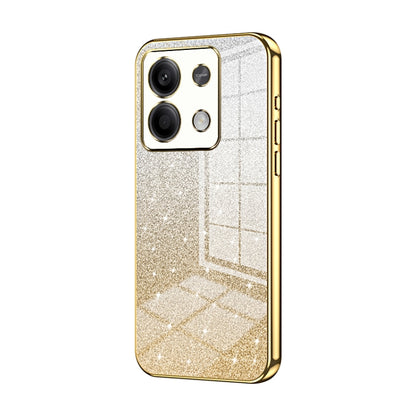 For Xiaomi Redmi Note 13 5G Gradient Glitter Powder Electroplated Phone Case(Gold) - Note 13 Cases by PMC Jewellery | Online Shopping South Africa | PMC Jewellery | Buy Now Pay Later Mobicred