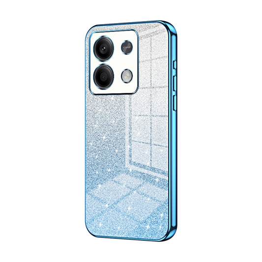 For Xiaomi Redmi Note 13 5G Gradient Glitter Powder Electroplated Phone Case(Blue) - Note 13 Cases by PMC Jewellery | Online Shopping South Africa | PMC Jewellery | Buy Now Pay Later Mobicred