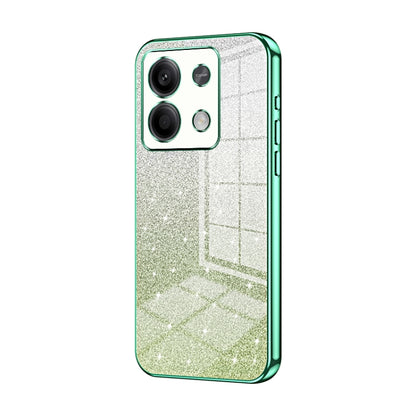 For Xiaomi Redmi Note 13 5G Gradient Glitter Powder Electroplated Phone Case(Green) - Note 13 Cases by PMC Jewellery | Online Shopping South Africa | PMC Jewellery | Buy Now Pay Later Mobicred