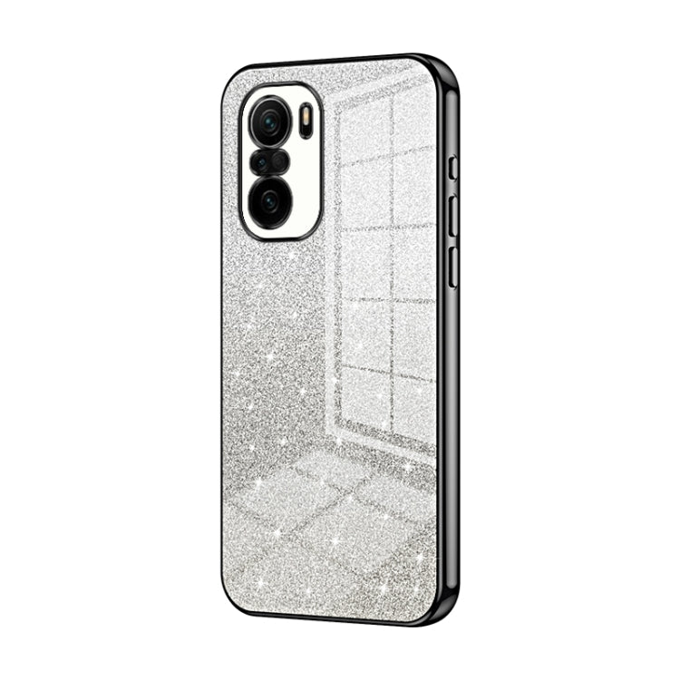 For Xiaomi Redmi K40 / K40 Pro / K40 Pro+ Gradient Glitter Powder Electroplated Phone Case(Black) - free shipping - PMC TechLife - Order now!