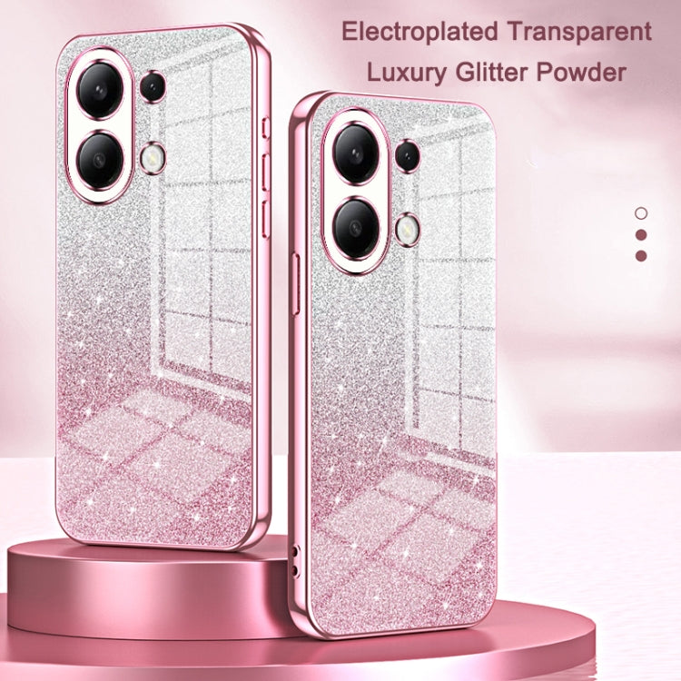 For Xiaomi Redmi Note 11T Pro/Poco X4 GT Gradient Glitter Powder Electroplated Phone Case(Pink) - Xiaomi Cases by PMC Jewellery | Online Shopping South Africa | PMC Jewellery | Buy Now Pay Later Mobicred