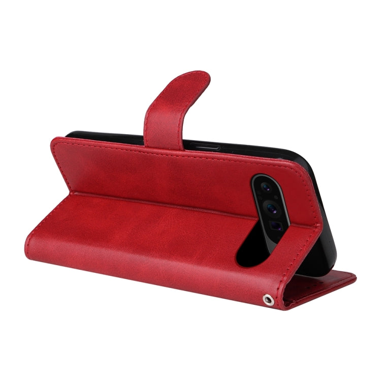 For Google Pixel 9 Pro Classic Calf Texture Flip Leather Phone Case(Red) - Google Cases by PMC TechLife | Online Shopping South Africa | PMC TechLife | Buy Now Pay Later Mobicred
