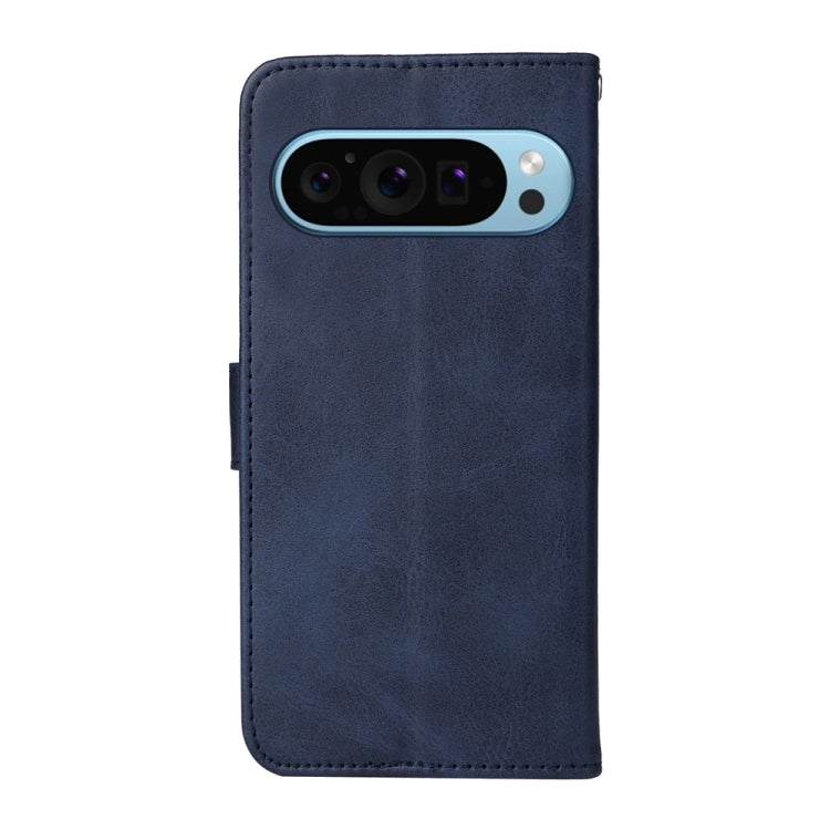 For Google Pixel 9 Classic Calf Texture Flip Leather Phone Case(Blue) - Google Cases by PMC Jewellery | Online Shopping South Africa | PMC Jewellery | Buy Now Pay Later Mobicred