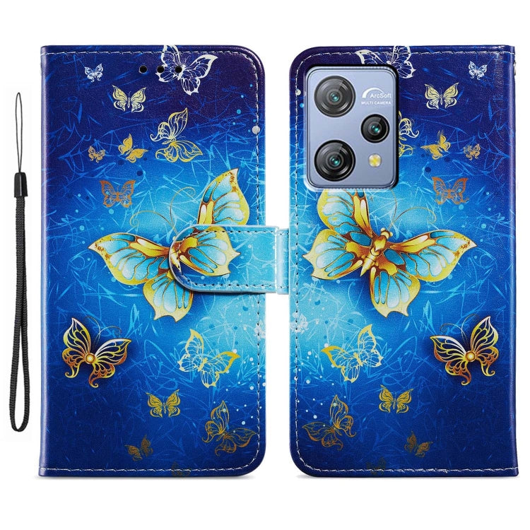 For Blackview A53 Pro Painted Pattern Horizontal Flip Leather Phone Case(Butterfly) - More Brand by PMC TechLife | Online Shopping South Africa | PMC TechLife