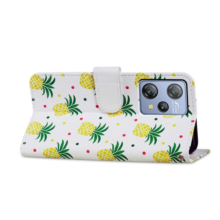 For Blackview A53 Pro Painted Pattern Horizontal Flip Leather Phone Case(Pineapple) - More Brand by PMC TechLife | Online Shopping South Africa | PMC TechLife | Buy Now Pay Later Mobicred