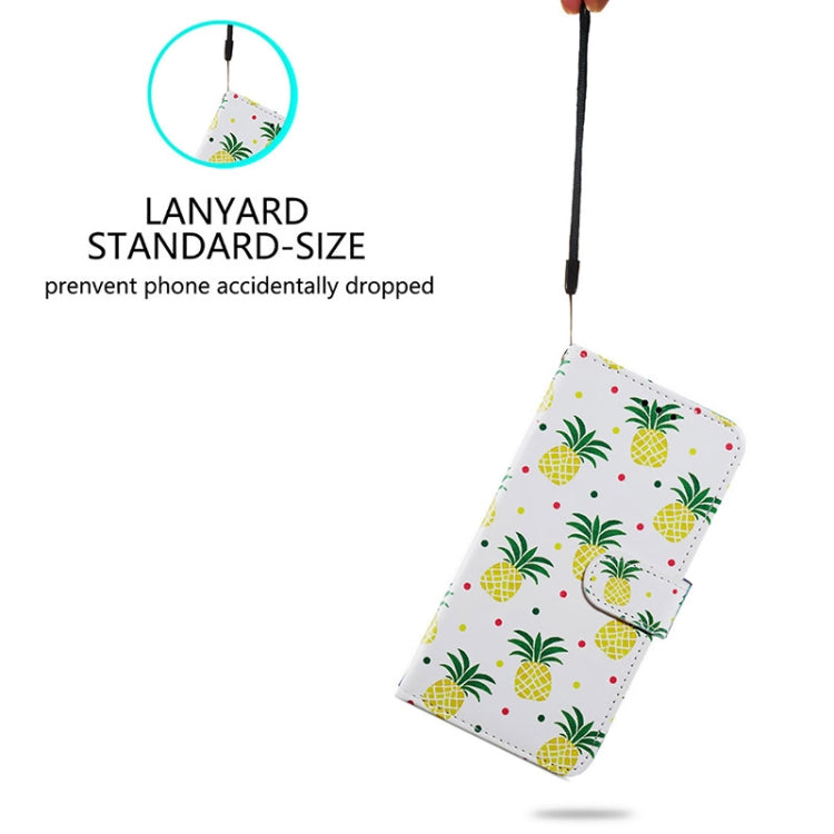 For Blackview A53 Pro Painted Pattern Horizontal Flip Leather Phone Case(Pineapple) - More Brand by PMC TechLife | Online Shopping South Africa | PMC TechLife | Buy Now Pay Later Mobicred