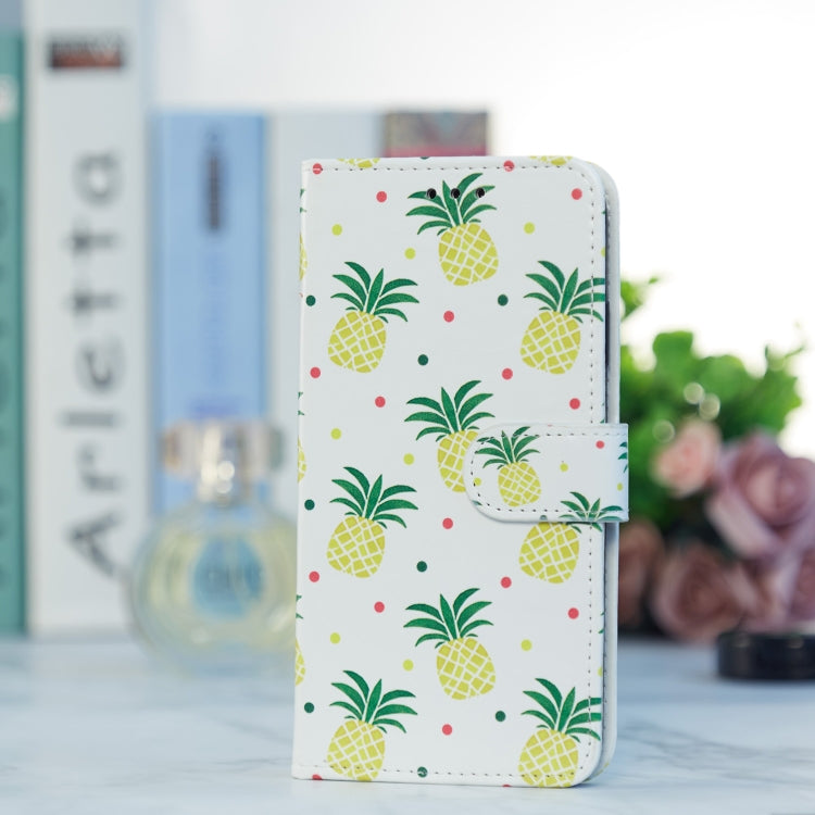 For Blackview A53 Pro Painted Pattern Horizontal Flip Leather Phone Case(Pineapple) - More Brand by PMC TechLife | Online Shopping South Africa | PMC TechLife | Buy Now Pay Later Mobicred