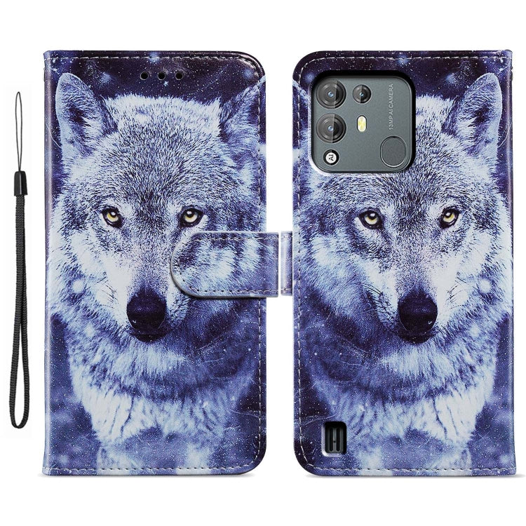 For Blackview A55 Pro Painted Pattern Horizontal Flip Leather Phone Case(White Wolf) - More Brand by PMC Jewellery | Online Shopping South Africa | PMC Jewellery | Buy Now Pay Later Mobicred