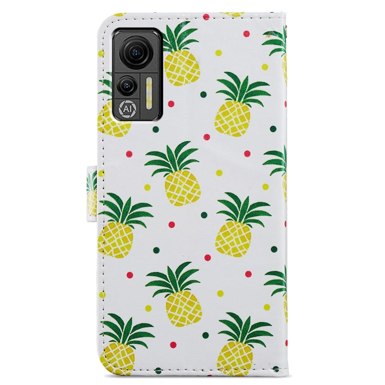 For Ulefone Note 14 Painted Pattern Horizontal Flip Leather Phone Case(Pineapple) - Ulefone Cases by PMC Jewellery | Online Shopping South Africa | PMC Jewellery | Buy Now Pay Later Mobicred
