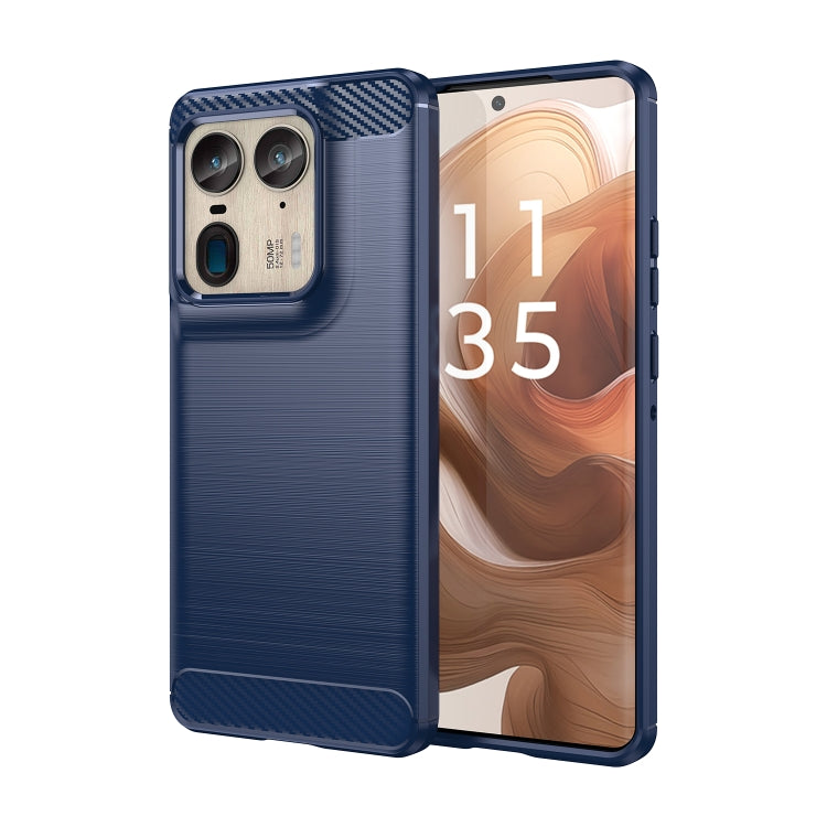 For Motorola Edge 50 Ultra Carbon Fiber Brushed Texture TPU Phone Case(Blue) - free shipping - PMC TechLife - Order now!