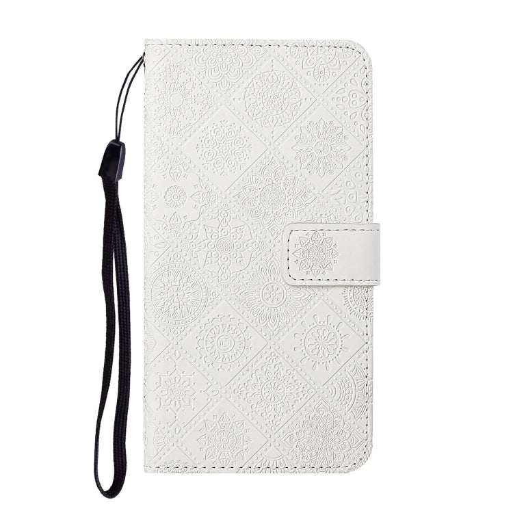 For Google Pixel 9 Pro XL Ethnic Style Embossed Pattern Leather Phone Case(White) - Google Cases by PMC TechLife | Online Shopping South Africa | PMC TechLife | Buy Now Pay Later Mobicred