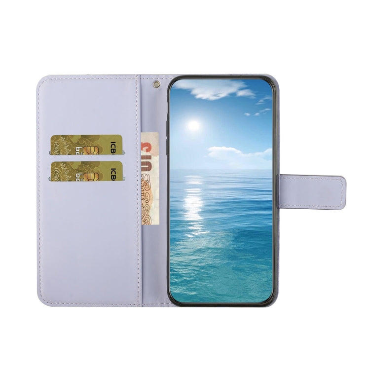 For Google Pixel 9 Pro XL Ethnic Style Embossed Pattern Leather Phone Case(Purple) - Google Cases by PMC TechLife | Online Shopping South Africa | PMC TechLife | Buy Now Pay Later Mobicred