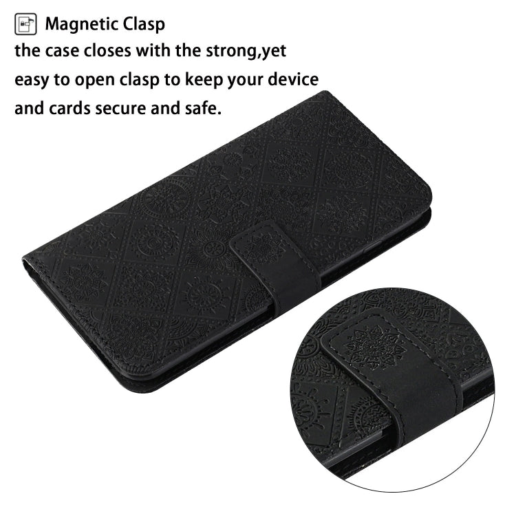 For Google Pixel 9 / 9 Pro Ethnic Style Embossed Pattern Leather Phone Case(Black) - Google Cases by PMC TechLife | Online Shopping South Africa | PMC TechLife | Buy Now Pay Later Mobicred