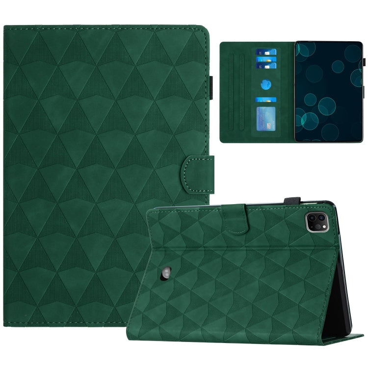 For iPad Pro 11 2024 Diamond Texture Embossed Leather Smart Tablet Case(Green) - iPad Pro 11 2024 Cases by PMC TechLife | Online Shopping South Africa | PMC TechLife | Buy Now Pay Later Mobicred