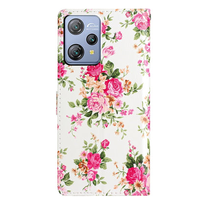 For Blackview A53 Pro Colored Drawing Leather Phone Case(Peonies) - More Brand by PMC Jewellery | Online Shopping South Africa | PMC Jewellery