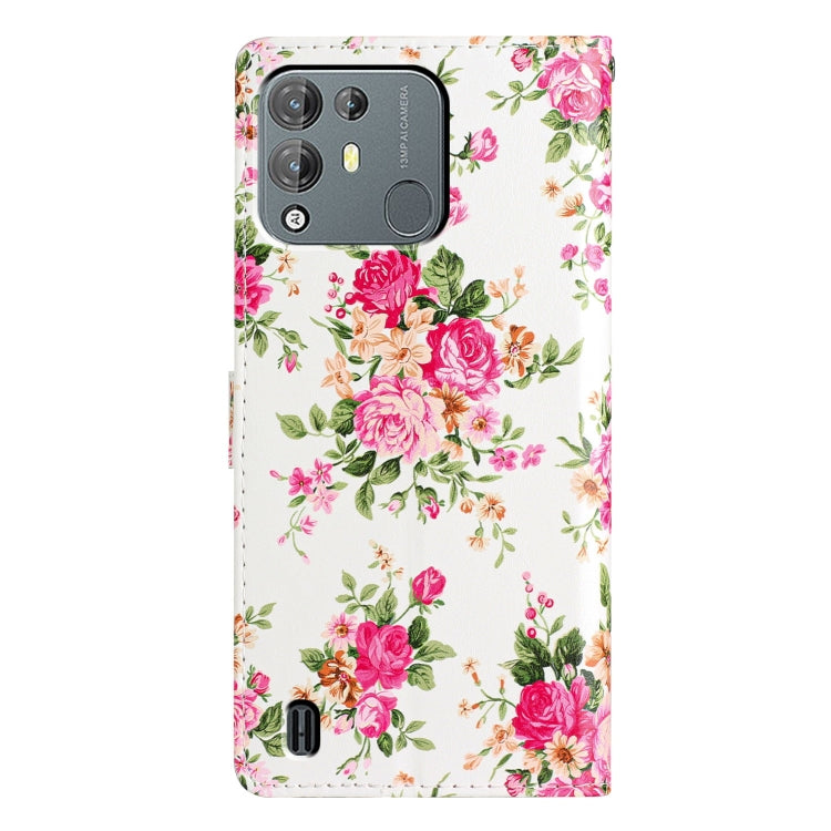 For Blackview A55 Pro Colored Drawing Leather Phone Case(Peonies) - More Brand by PMC Jewellery | Online Shopping South Africa | PMC Jewellery