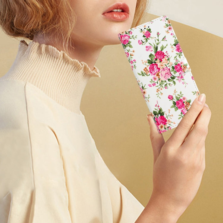 For Blackview A55 Pro Colored Drawing Leather Phone Case(Peonies) - More Brand by PMC TechLife | Online Shopping South Africa | PMC TechLife
