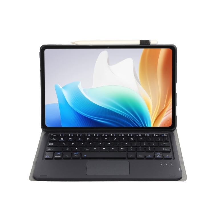 For OPPO Pad Air2 11.4 inch OP14-A TPU Ultra-thin Detachable Bluetooth Keyboard Leather Case with Touchpad(Black) - Others Keyboard by PMC Jewellery | Online Shopping South Africa | PMC Jewellery