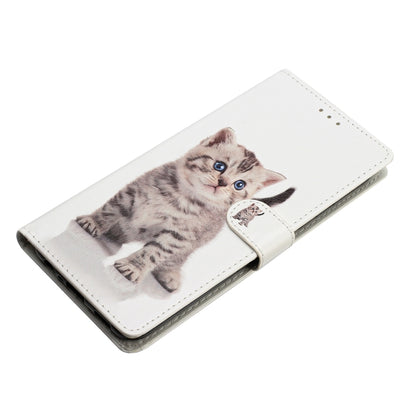 For Ulefone Note 14 Colored Drawing Leather Phone Case(Little Tabby Cat) - Ulefone Cases by PMC Jewellery | Online Shopping South Africa | PMC Jewellery | Buy Now Pay Later Mobicred