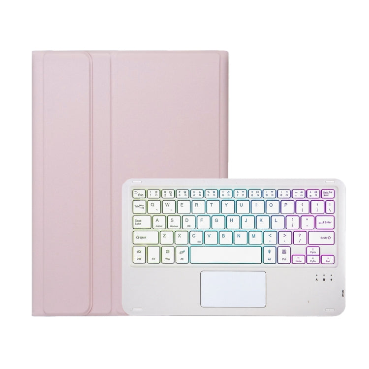 For OPPO Pad Air2 11.4 inch OP14-AS TPU Ultra-thin Detachable Backlight Bluetooth Keyboard Leather Case with Touchpad(Pink) - Others Keyboard by PMC Jewellery | Online Shopping South Africa | PMC Jewellery