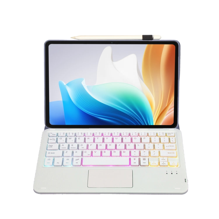 For OPPO Pad Air2 11.4 inch OP14-AS TPU Ultra-thin Detachable Backlight Bluetooth Keyboard Leather Case with Touchpad(Purple) - Others Keyboard by PMC Jewellery | Online Shopping South Africa | PMC Jewellery