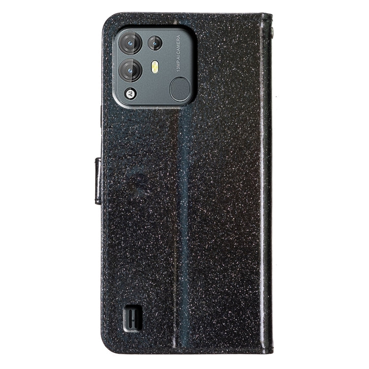 For Blackview A55 Pro Glitter Powder Flip Leather Phone Case(Black) - More Brand by PMC Jewellery | Online Shopping South Africa | PMC Jewellery