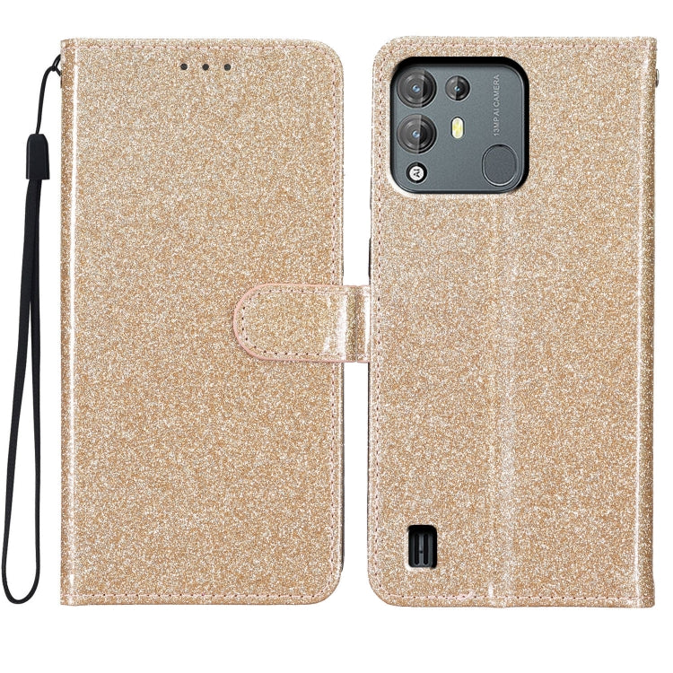 For Blackview A55 Pro Glitter Powder Flip Leather Phone Case(Gold) - More Brand by PMC Jewellery | Online Shopping South Africa | PMC Jewellery