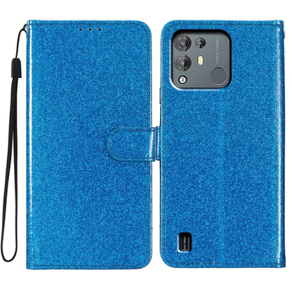 For Blackview A55 Pro Glitter Powder Flip Leather Phone Case(Blue) - More Brand by PMC Jewellery | Online Shopping South Africa | PMC Jewellery