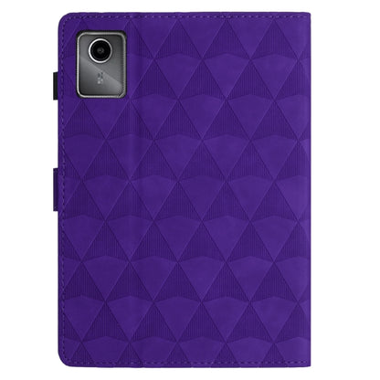 For Lenovo Tab M11/Xiaoxin Pad 11 2024 Diamond Texture Embossed Leather Smart Tablet Case(Purple) - Lenovo by PMC Jewellery | Online Shopping South Africa | PMC Jewellery | Buy Now Pay Later Mobicred