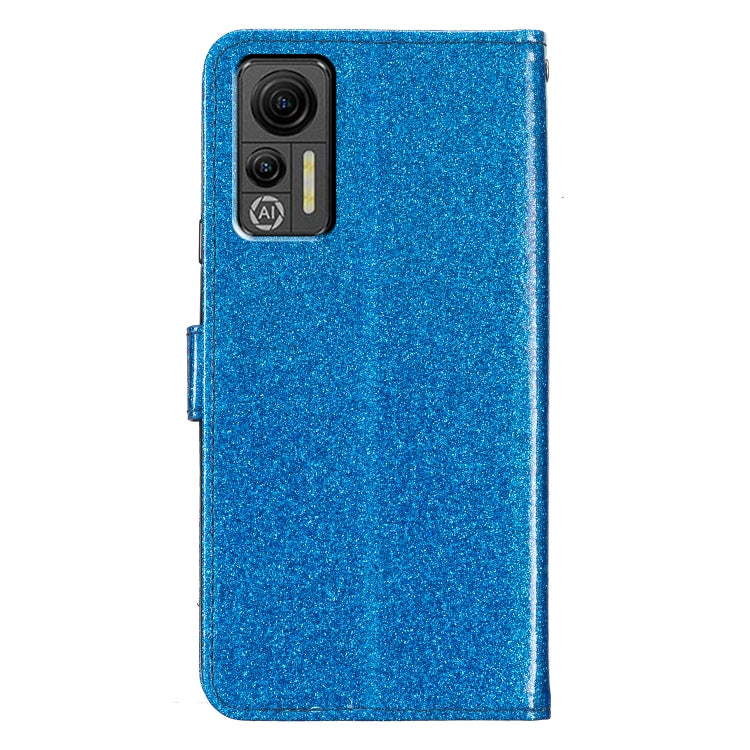 For Ulefone Note 14 Glitter Powder Flip Leather Phone Case(Blue) - Ulefone Cases by PMC Jewellery | Online Shopping South Africa | PMC Jewellery | Buy Now Pay Later Mobicred