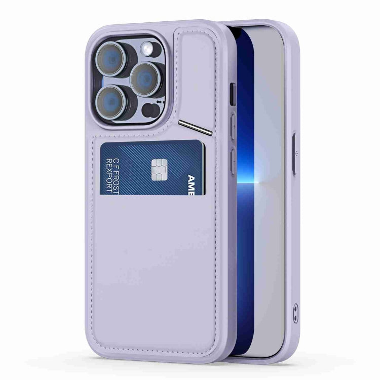 For iPhone 13 Pro DUX DUCIS Rafi II Series MagSafe Magnetic Holder RFID Phone Case(Purple) - iPhone 13 Pro Cases by DUX DUCIS | Online Shopping South Africa | PMC Jewellery | Buy Now Pay Later Mobicred