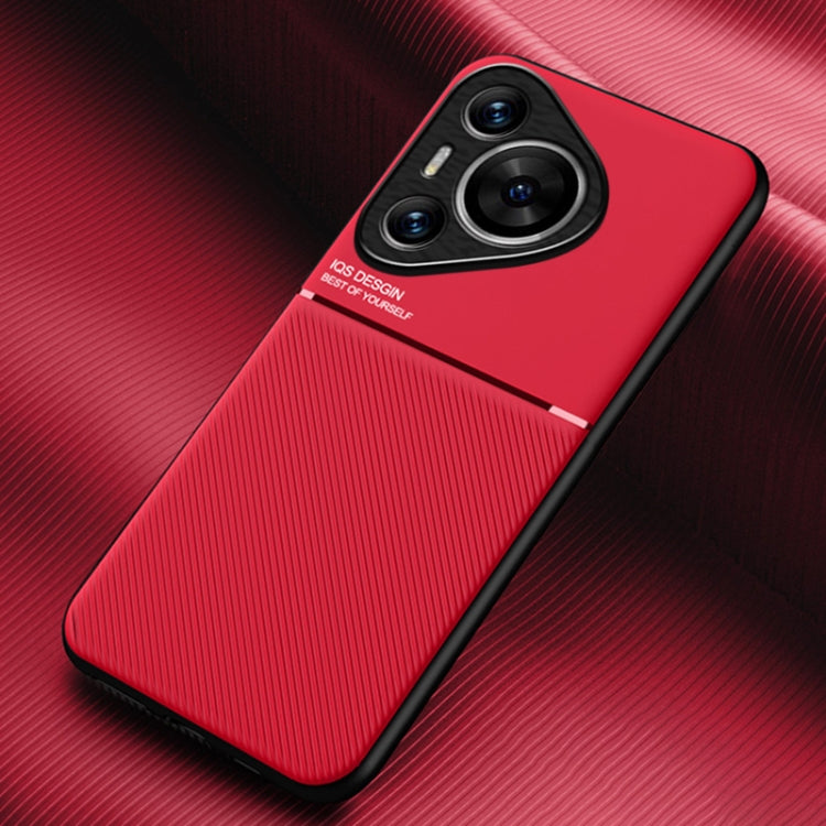 For Huawei Pura 70 Classic Tilt Strip Grain Magnetic PC Hybrid TPU Phone Case(Red) - Huawei Cases by PMC Jewellery | Online Shopping South Africa | PMC Jewellery | Buy Now Pay Later Mobicred