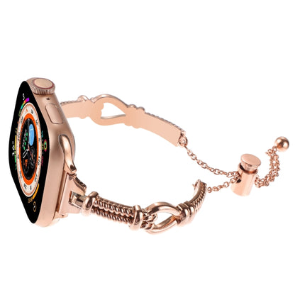 For Apple Watch Series 5 40mm Twist Metal Bracelet Chain Watch Band(Rose Gold) - Watch Bands by PMC Jewellery | Online Shopping South Africa | PMC Jewellery