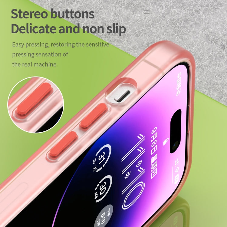 For iPhone 15 Pro MagSafe Frosted Translucent TPU + PC Full Coverage Phone Case(Red) - iPhone 15 Pro Cases by PMC TechLife | Online Shopping South Africa | PMC TechLife