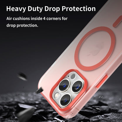 For iPhone 15 Pro MagSafe Frosted Translucent TPU + PC Full Coverage Phone Case(Red) - iPhone 15 Pro Cases by PMC Jewellery | Online Shopping South Africa | PMC Jewellery