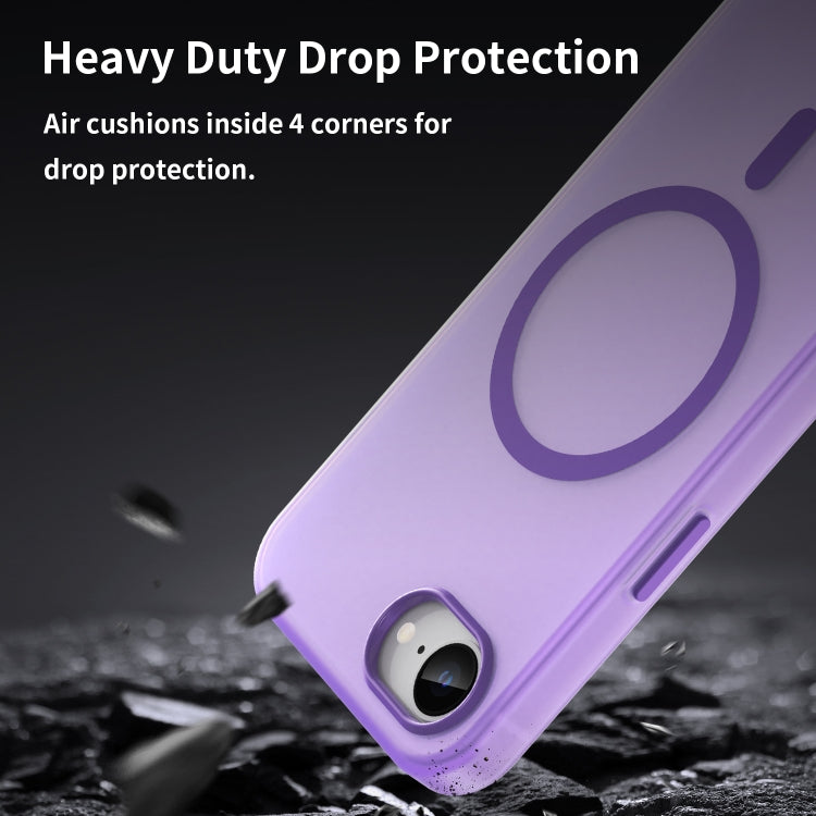 For iPhone 16e MagSafe Frosted Translucent TPU + PC Full Coverage Phone Case(Dark Purple) - free shipping - PMC TechLife - Order now!