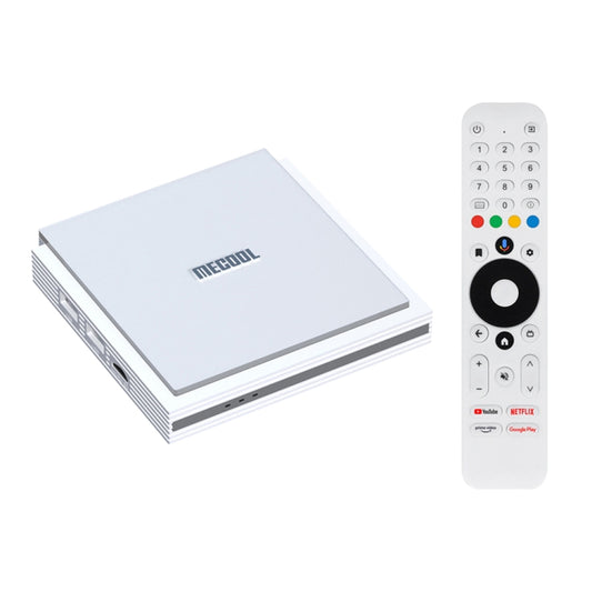 MECOOL KM2 Plus Android 11 Dual-band WiFi Smart Voice TV Box 4GB+32GB, US Plug(White) - Amlogic S905 by MECOOL | Online Shopping South Africa | PMC Jewellery | Buy Now Pay Later Mobicred