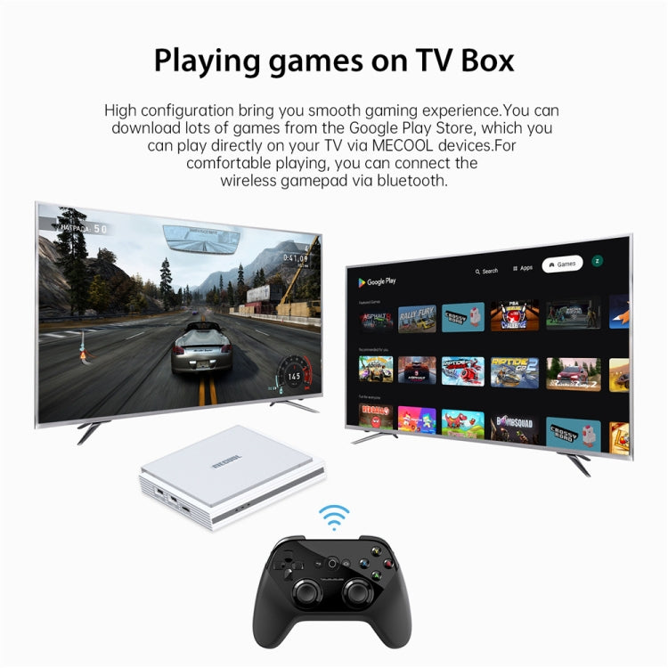 MECOOL KM2 Plus Android 11 Dual-band WiFi Smart Voice TV Box 4GB+32GB, AU Plug(White) - free shipping - PMC TechLife - Order now!