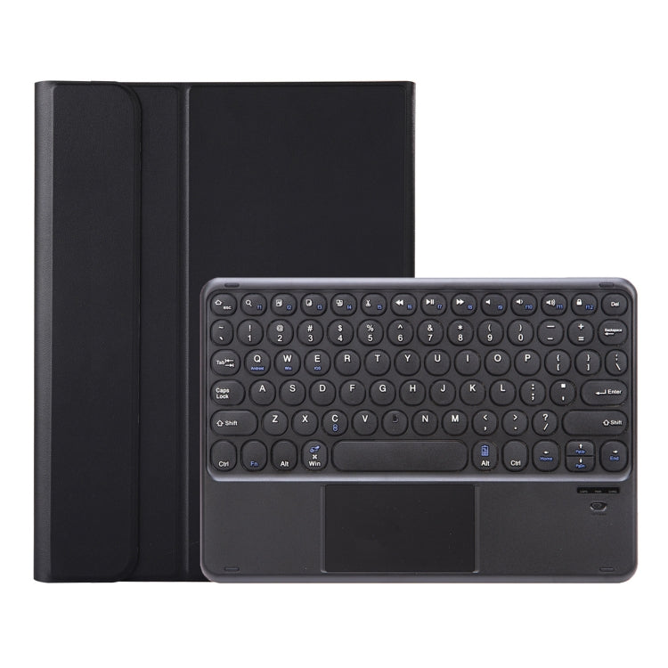 For Samsung Galaxy Tab S9 FE Candy Color TPU Round Keycap Touch Bluetooth Keyboard Leather Case(Black) - Samsung Keyboard by PMC Jewellery | Online Shopping South Africa | PMC Jewellery