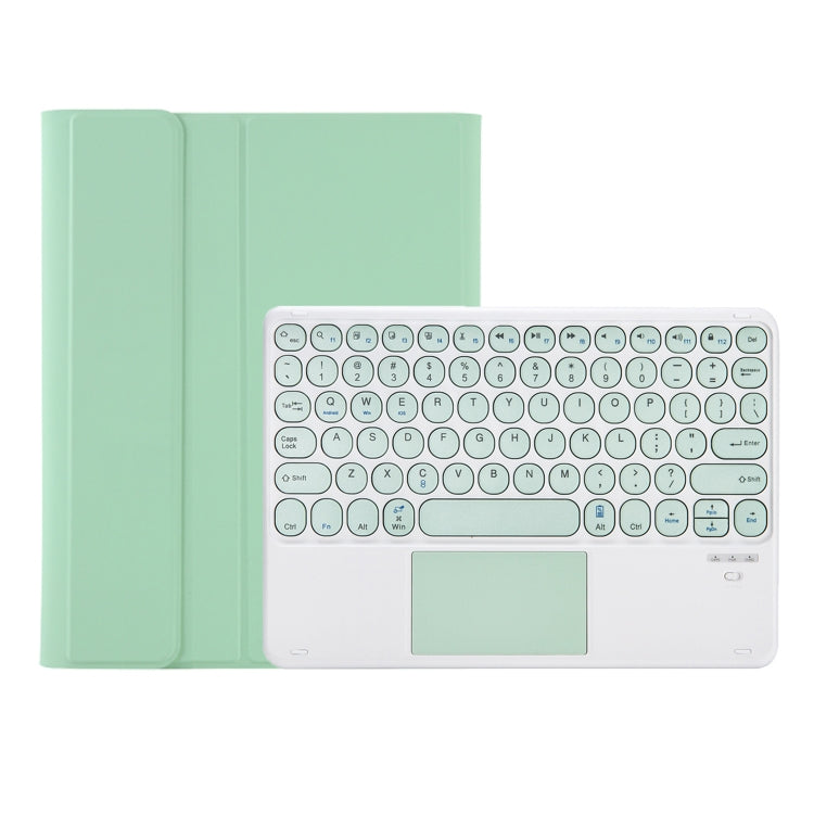 For Samsung Galaxy Tab S9 FE Candy Color TPU Round Keycap Touch Bluetooth Keyboard Leather Case(Light Green) - Samsung Keyboard by PMC Jewellery | Online Shopping South Africa | PMC Jewellery