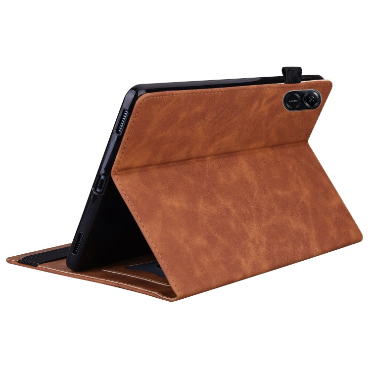 For Honor Pad X8a Splicing Shockproof Leather Tablet Case(Brown) - Honor by PMC TechLife | Online Shopping South Africa | PMC TechLife | Buy Now Pay Later Mobicred