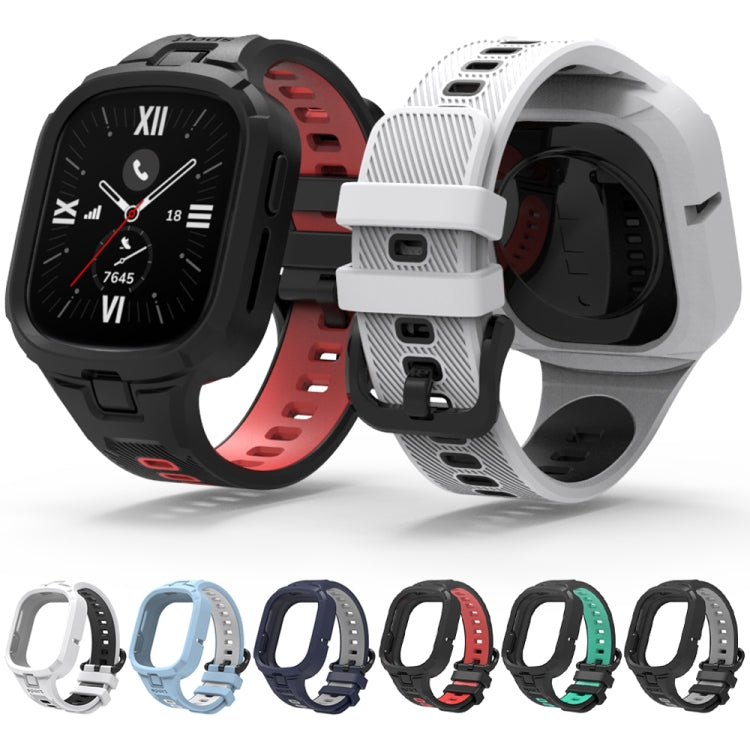 For Honor Watch 4 Two Color Integrated TPU Watch Band(Black Grey) - Watch Bands by PMC TechLife | Online Shopping South Africa | PMC TechLife