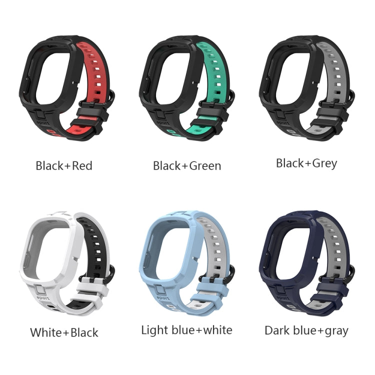 For Honor Watch 4 Two Color Integrated TPU Watch Band(Black Grey) - Watch Bands by PMC TechLife | Online Shopping South Africa | PMC TechLife