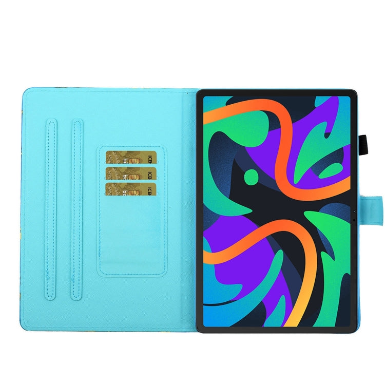 For Lenovo Tab M11/ Xiaoxin Pad 11 2024 Coloured Drawing Stitching Smart Leather Tablet Case(Rainbow Owl) - Lenovo by PMC Jewellery | Online Shopping South Africa | PMC Jewellery | Buy Now Pay Later Mobicred