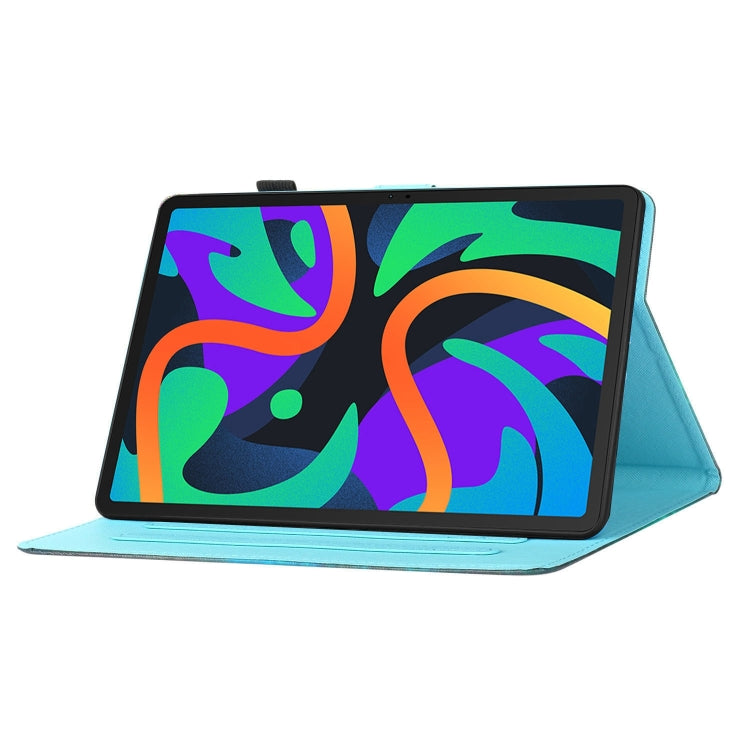 For Lenovo Tab M11/ Xiaoxin Pad 11 2024 Coloured Drawing Stitching Smart Leather Tablet Case(Rainbow Owl) - Lenovo by PMC Jewellery | Online Shopping South Africa | PMC Jewellery | Buy Now Pay Later Mobicred