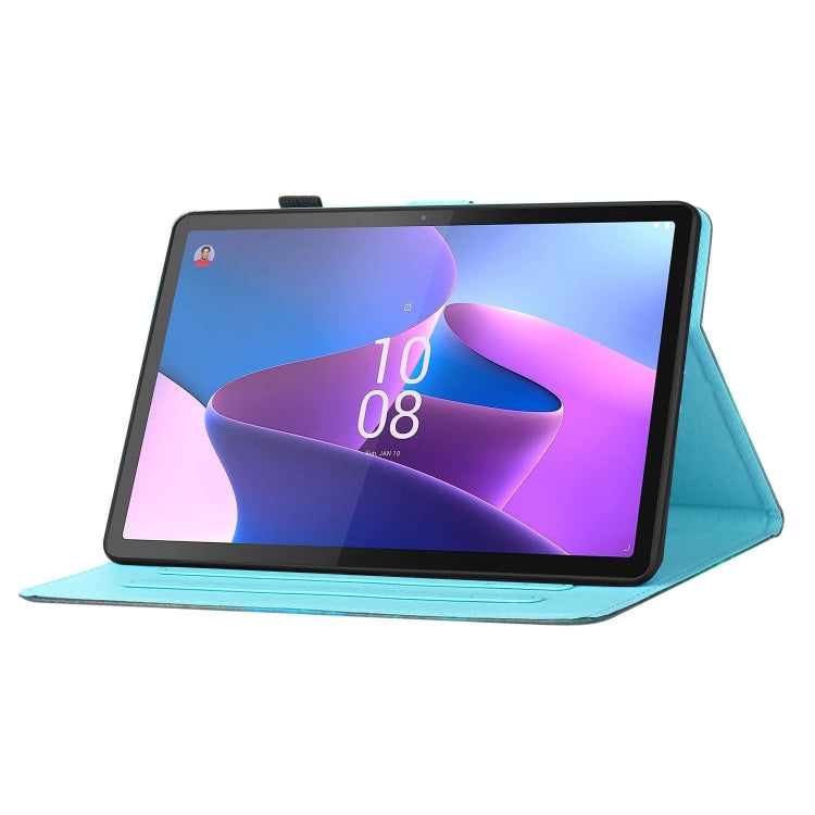 For Lenovo Tab P12 2023 / TB370FU Coloured Drawing Stitching Smart Leather Tablet Case(Glasses Elephant) - Lenovo by PMC TechLife | Online Shopping South Africa | PMC TechLife | Buy Now Pay Later Mobicred