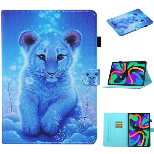 For Lenovo Tab M11/ Xiaoxin Pad 11 2024 Coloured Drawing Stitching Smart Leather Tablet Case(Little Tiger) - Lenovo by PMC Jewellery | Online Shopping South Africa | PMC Jewellery | Buy Now Pay Later Mobicred